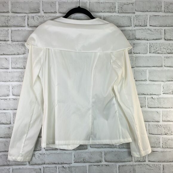 Samuel Dong Women’s Evening Jacket White Rhinestone Buttons Size Medium Classy - Picture 2 of 6